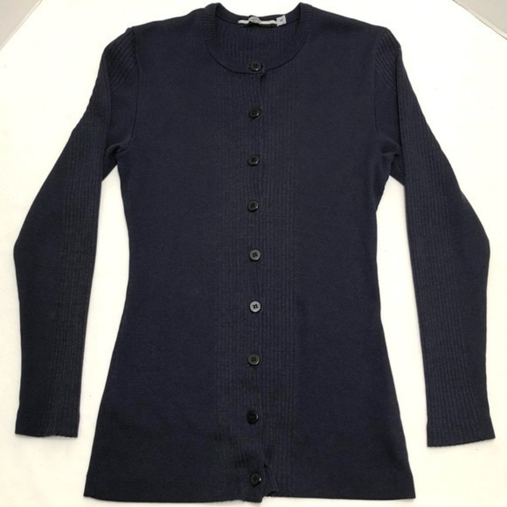 Marithe Francois Girbaud Blue Button Knitted Sweater